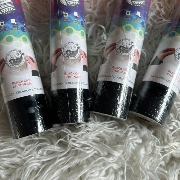 Siser Easy PSV NEW in Black Cat VINYL for cricut 4 rolls never open - Picture 3 of 5